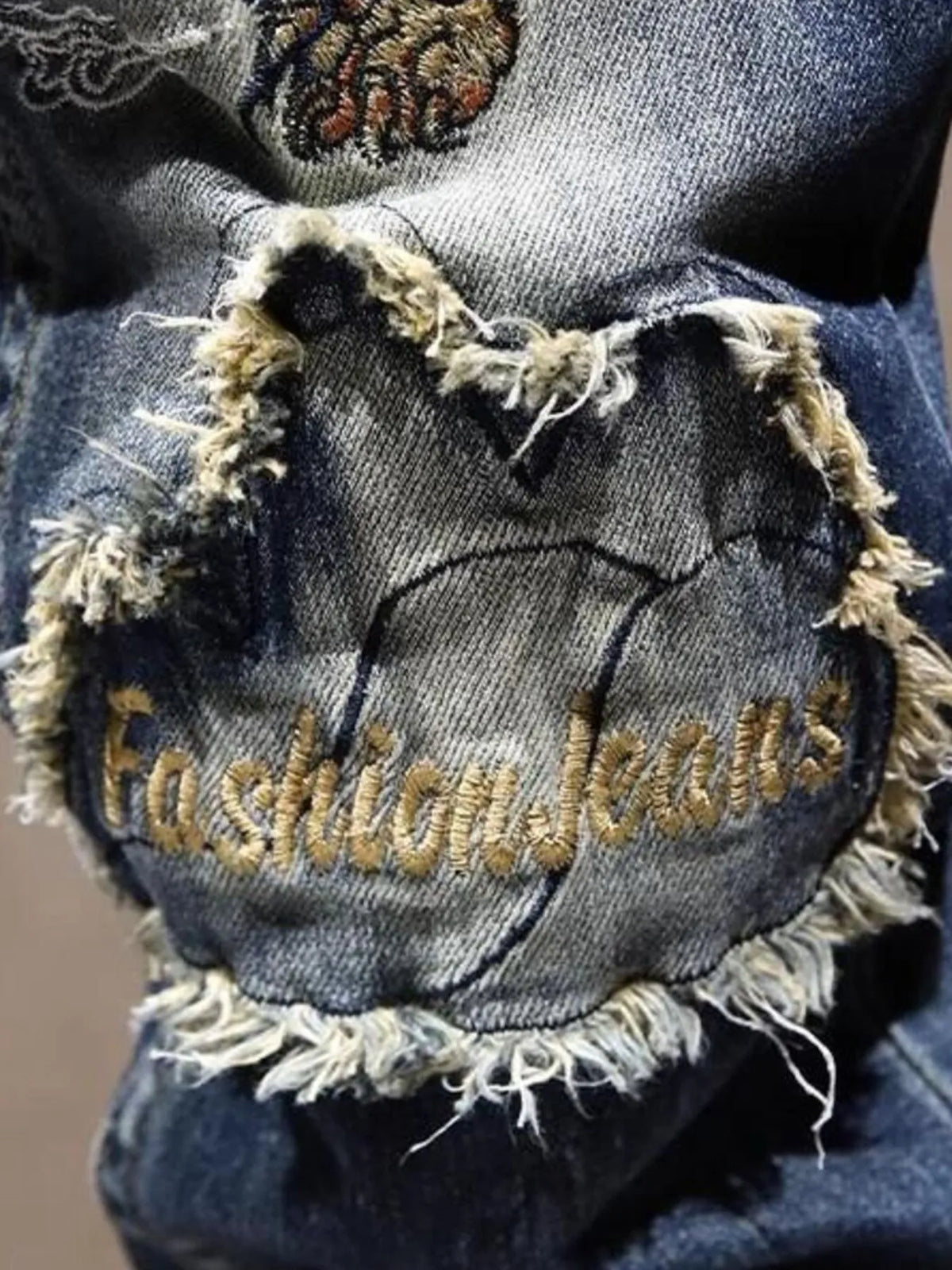 Men's Distressed Embroidered Jeans — product image 7