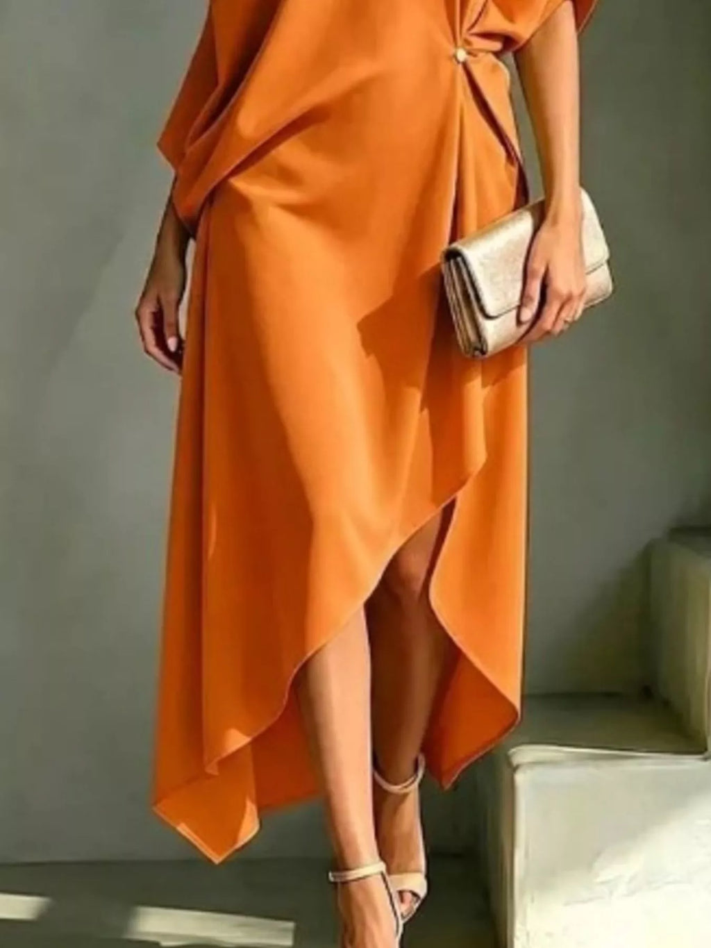 Asymmetrical One-Shoulder Drape Dress — Plus Size — product image 7