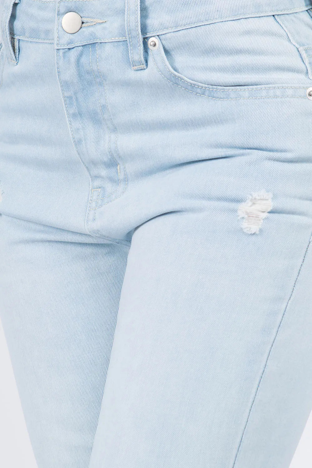 American Bazi High Waist Distressed Raw Hem Jeans — product image 5