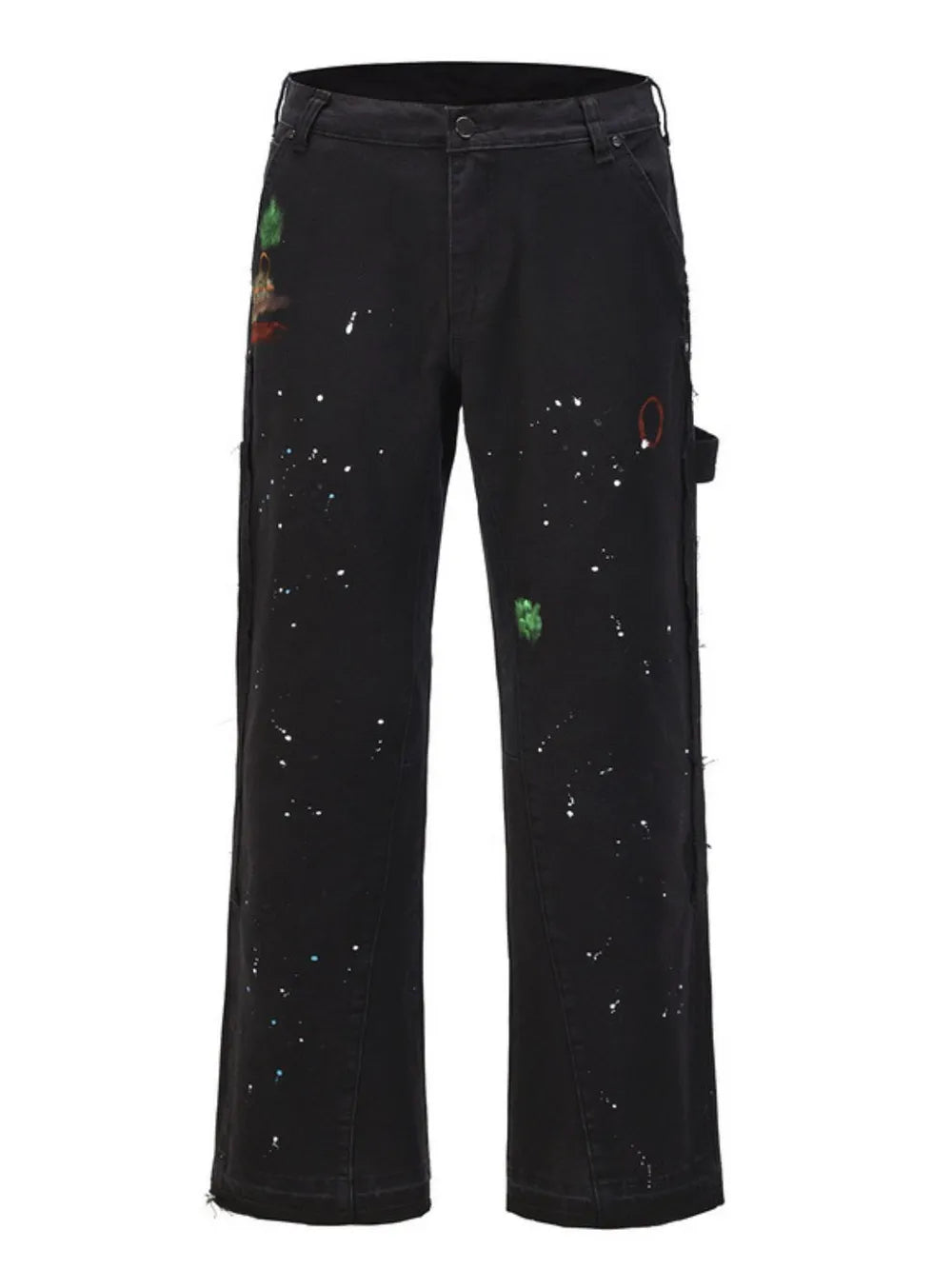 Men's washed bootcut cargo jeans