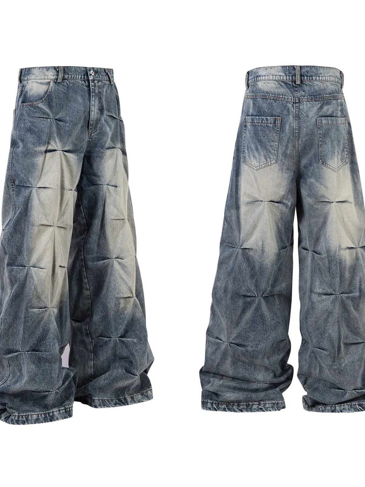 Men's Ruched Wide Leg Jeans — product image 3