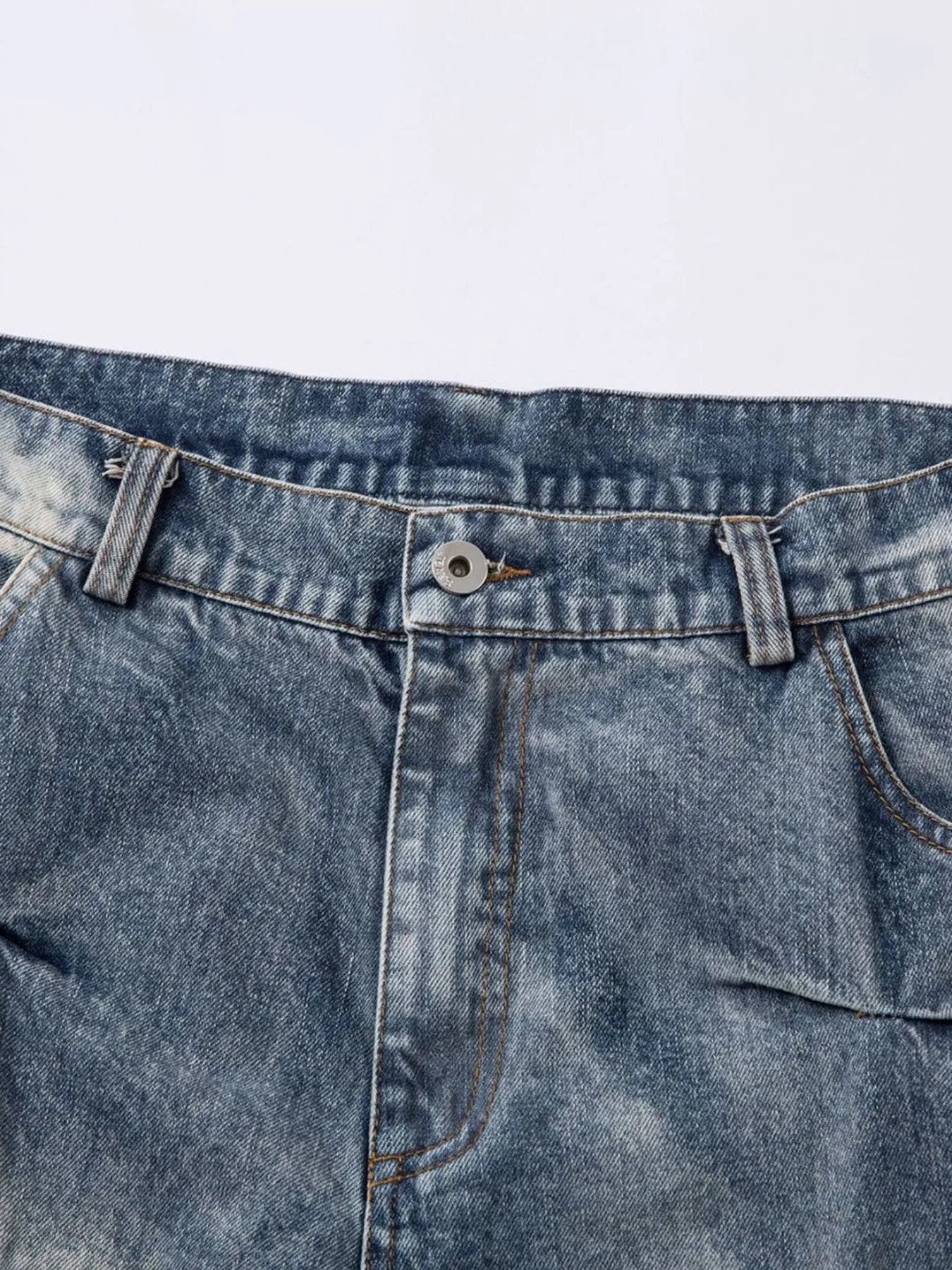 Men's Ruched Wide Leg Jeans — product image 4