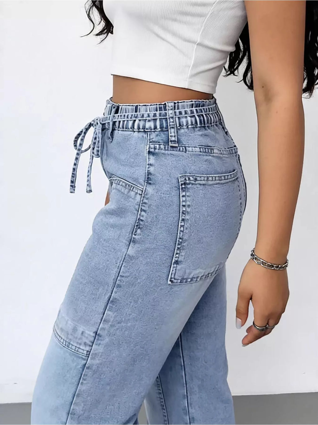 Wash Wide Leg Cargo Jeans — product image 2