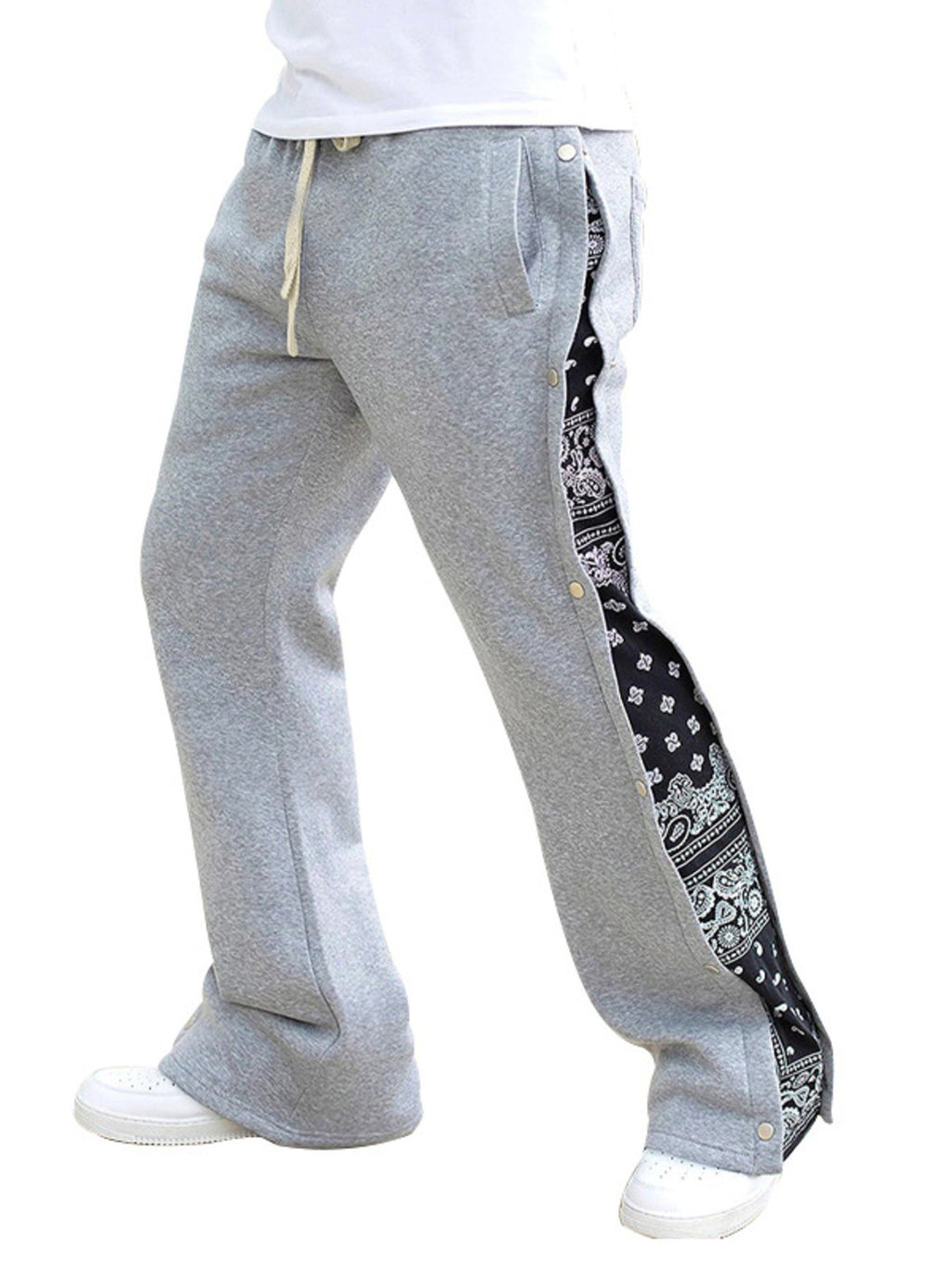 Men's side snap button pants