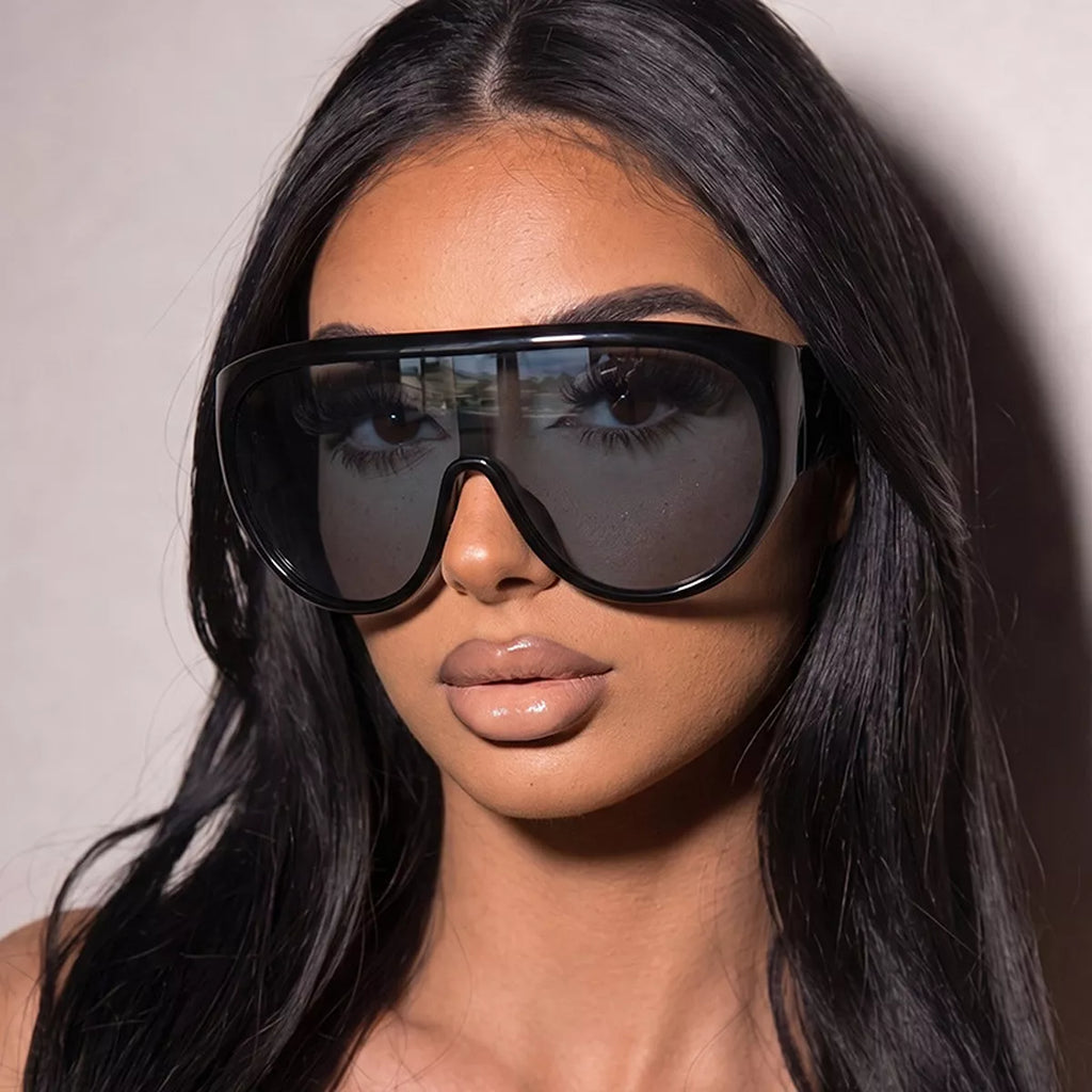 Oversized sunglasses with tinted lenses