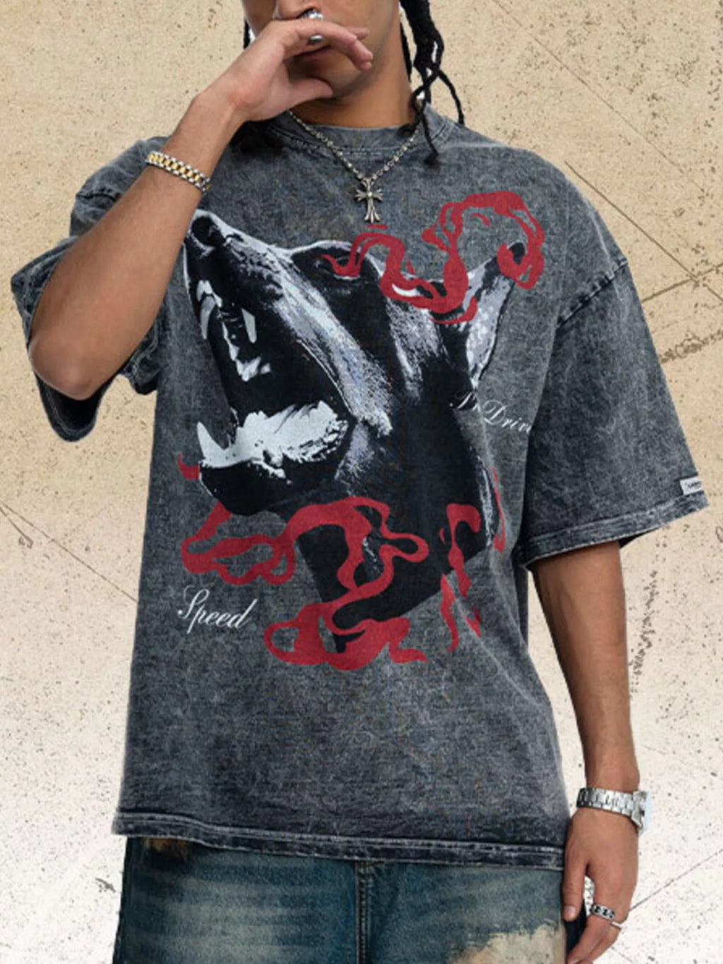 Men's vintage wash graphic t-shirt