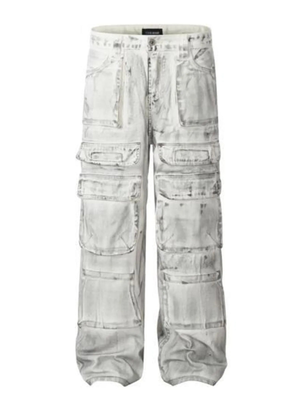 Men's multi-pocket cargo denim jeans
