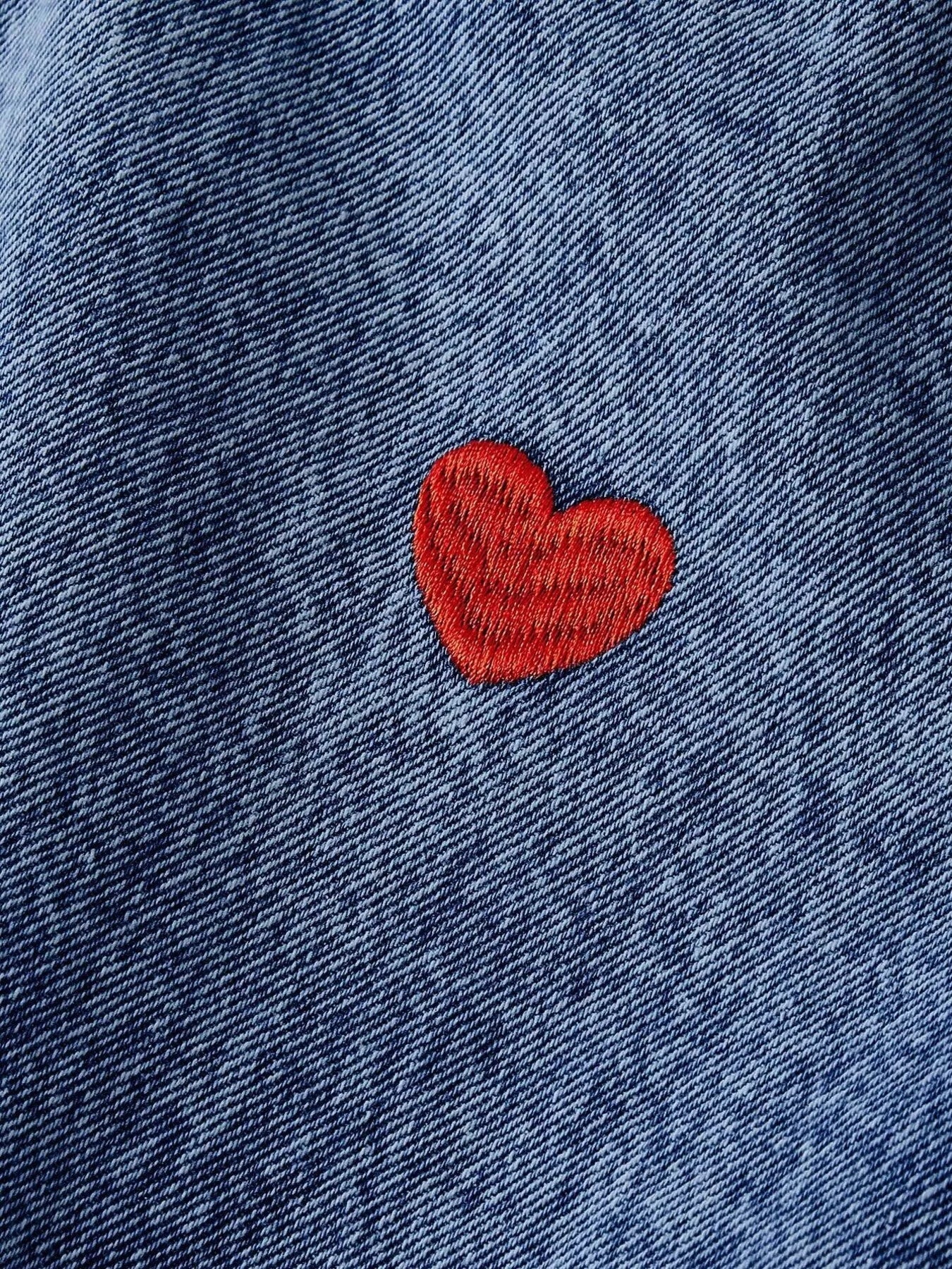Embroidered Heart Wide-Leg Jeans — product image 3