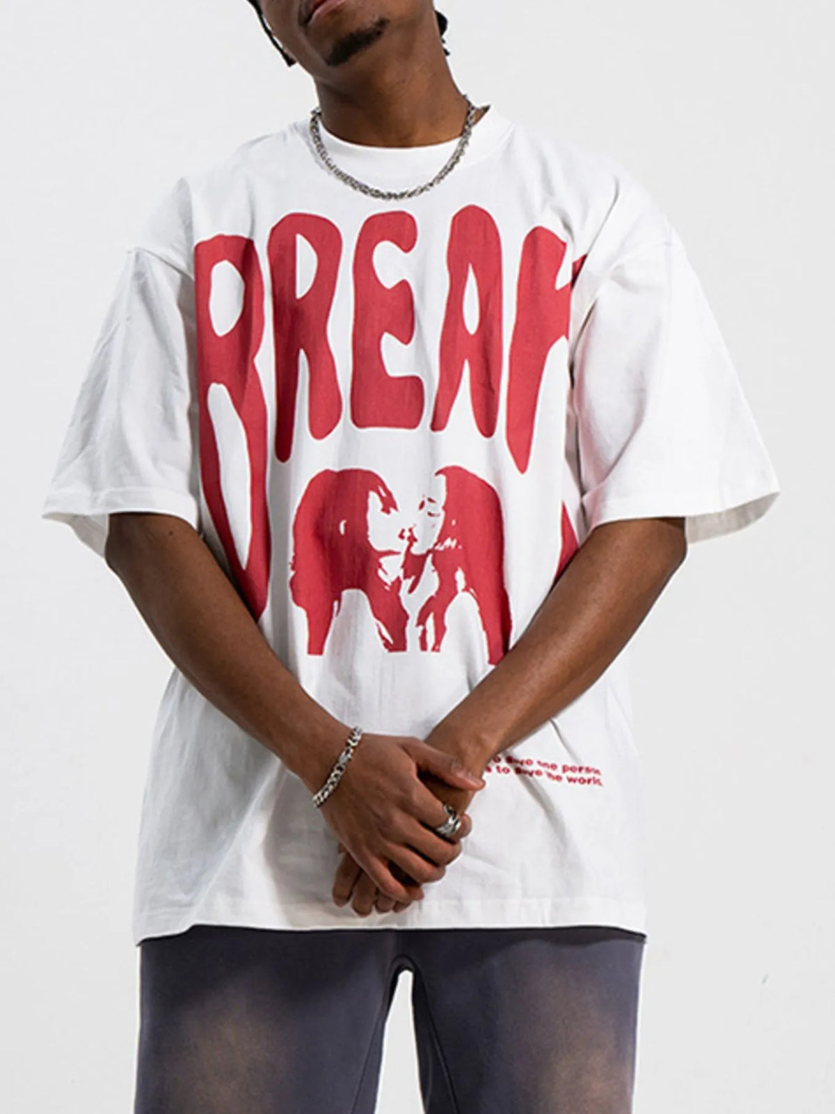 Men's Oversized Graphic Round Neck T-Shirt — product image 5