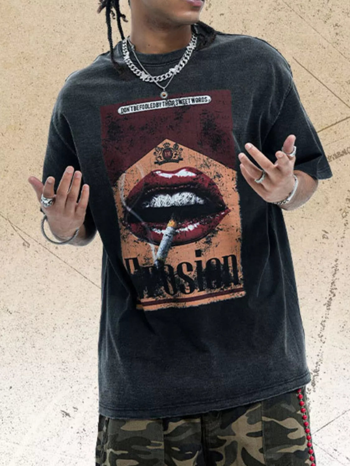 Men's Graphic Round Neck Half Sleeve T-Shirt — product image 3