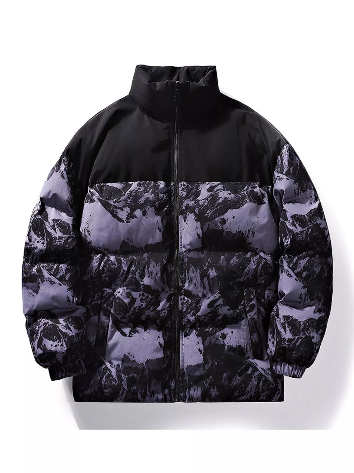 Men's Printed Padded Winter Coat — Plus Size — product image 5