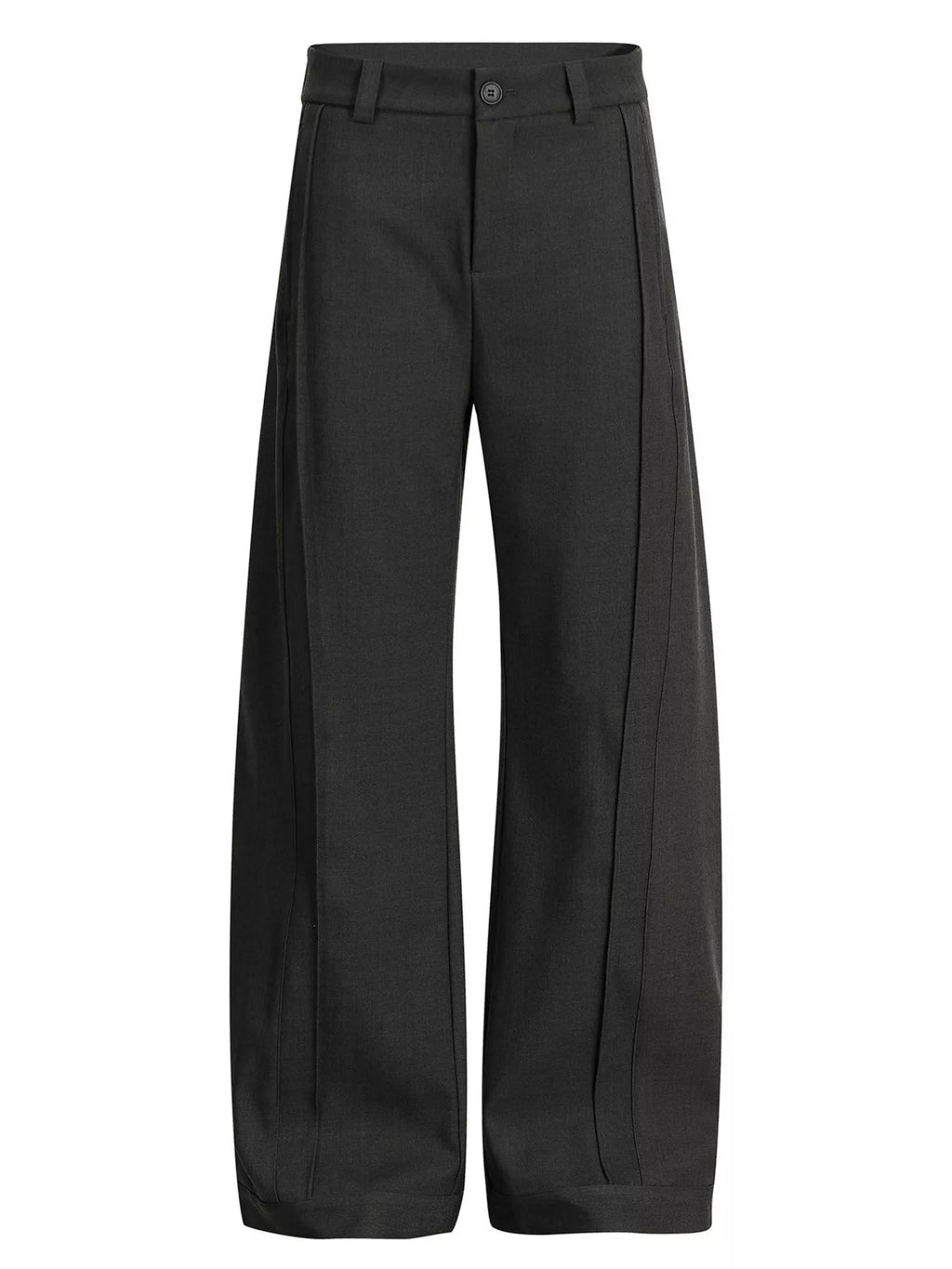 Men's wide-legged pleated pants