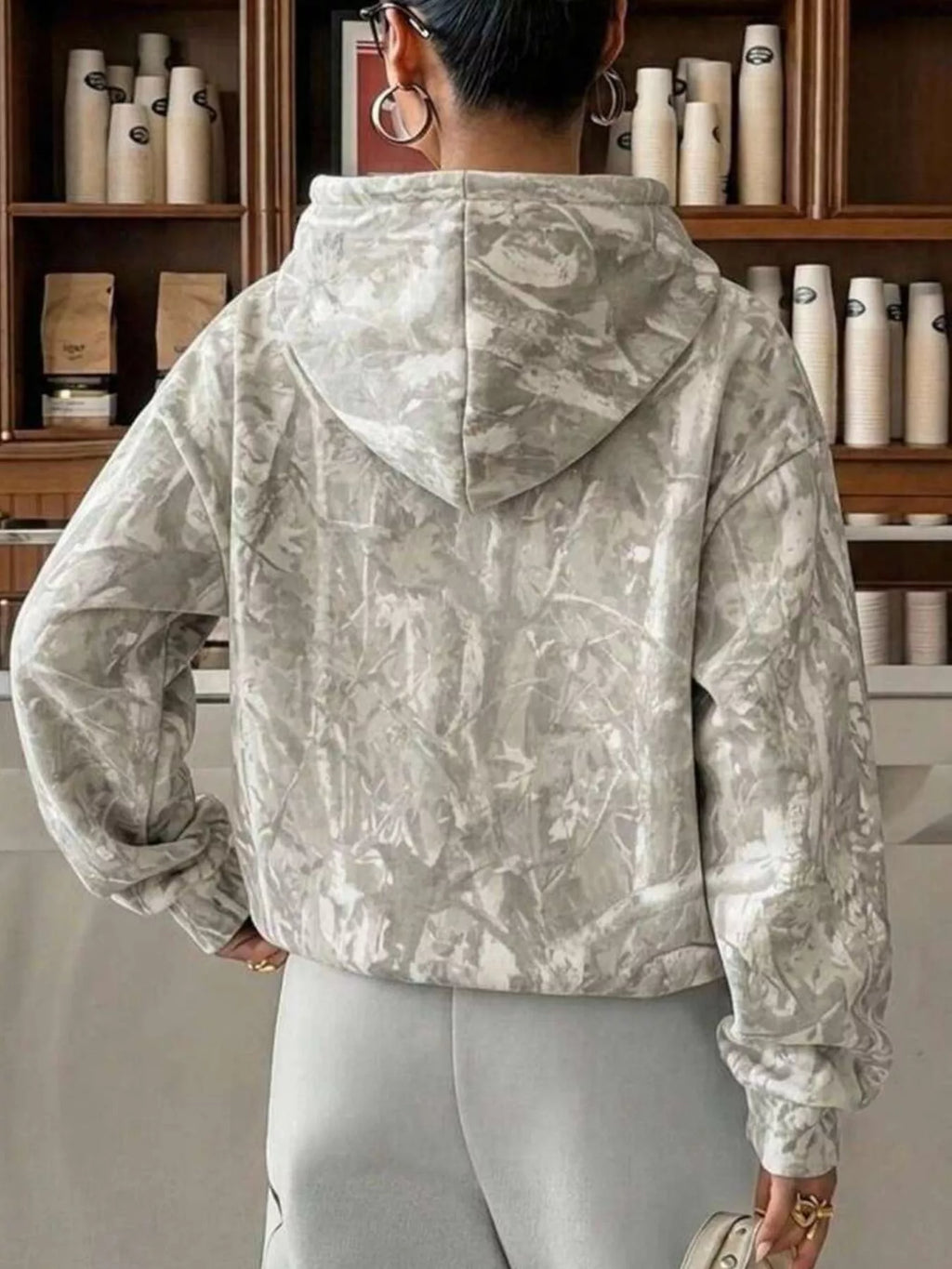Leopard Dropped Shoulder Hoodie — product image 9