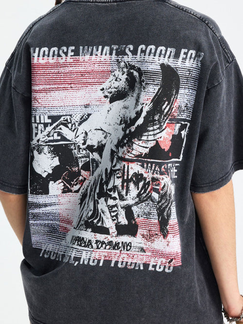 Men's relaxed fit round neck t-shirt