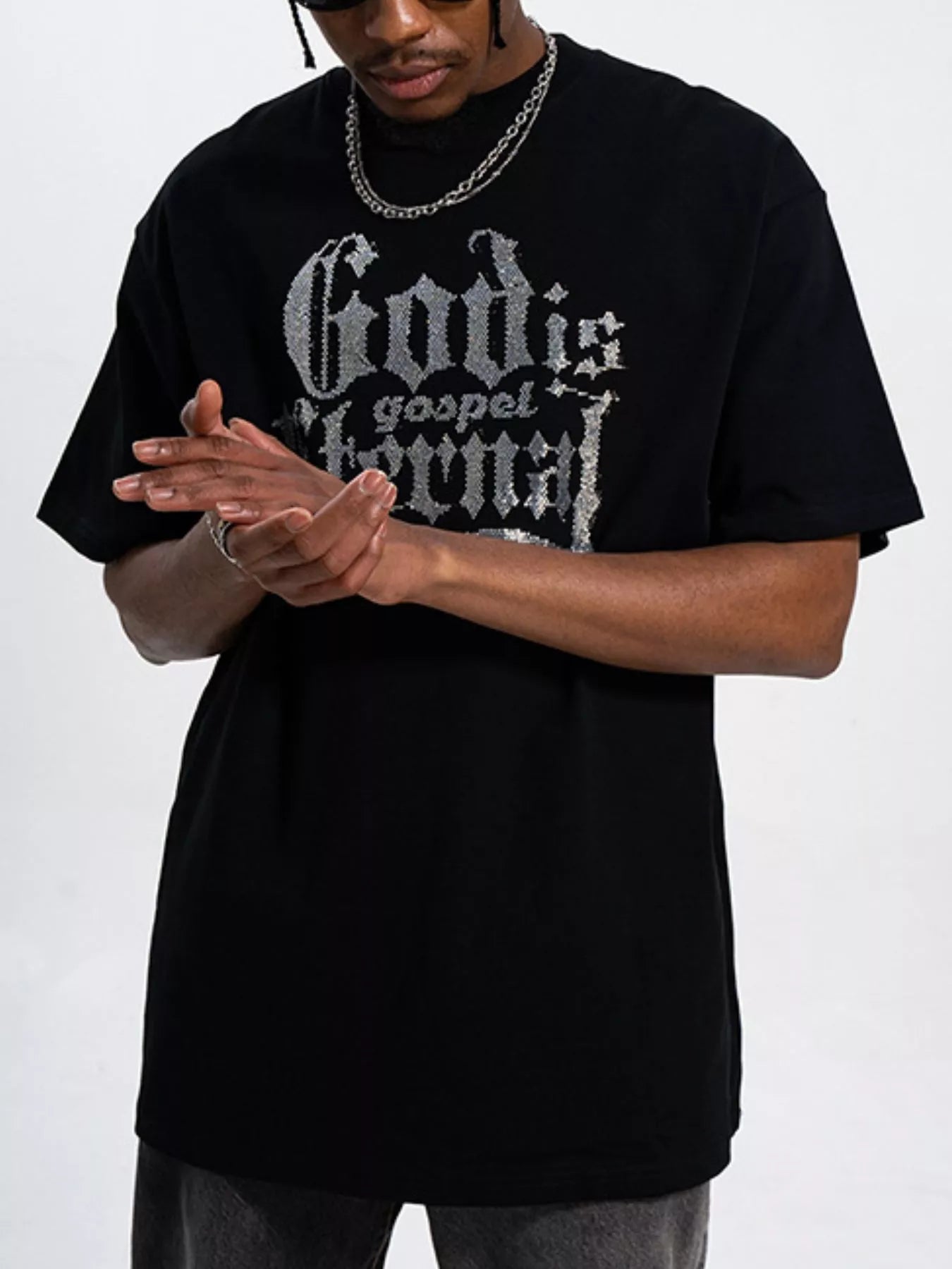 Men's Letter Round Neck Short Sleeve T-Shirt — product image 4