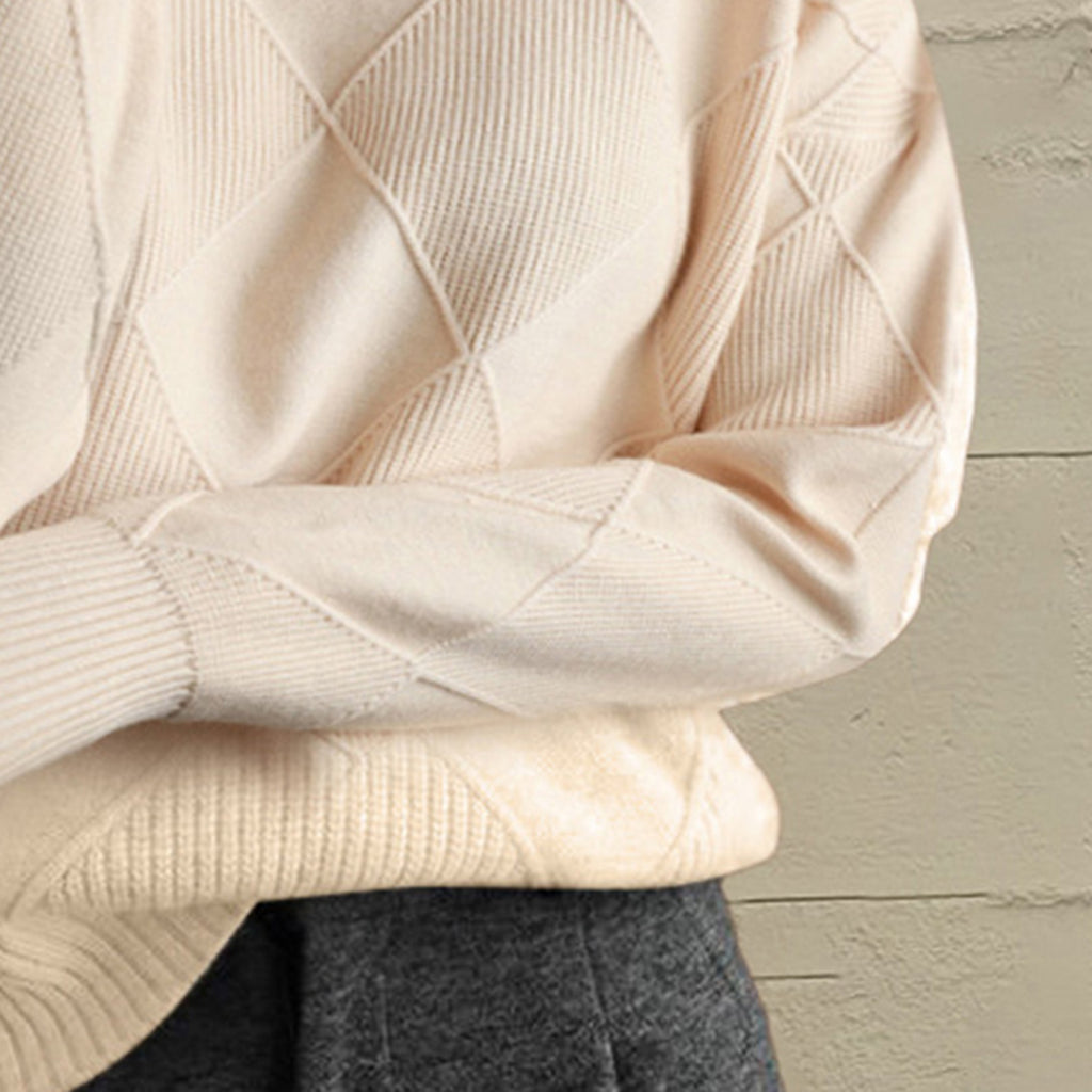 Geometric Turtleneck Long Sleeve Sweater — product image 8