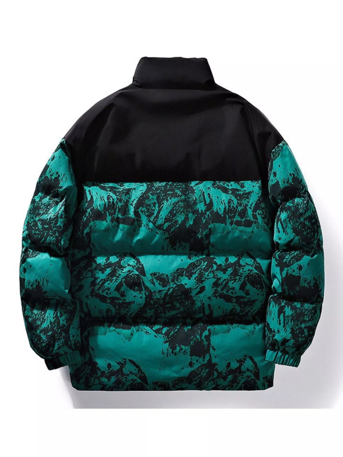 Men's Printed Padded Winter Coat — Plus Size — product image 2