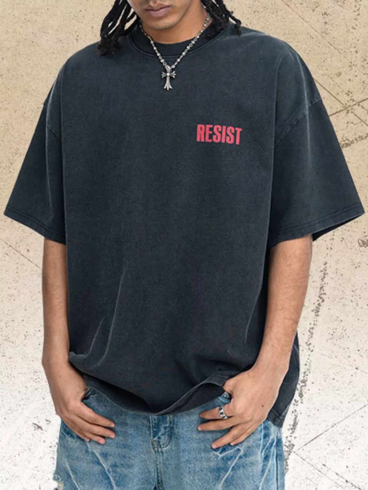 Men's Vintage Graphic Back Round Neck T-Shirt — product image 2