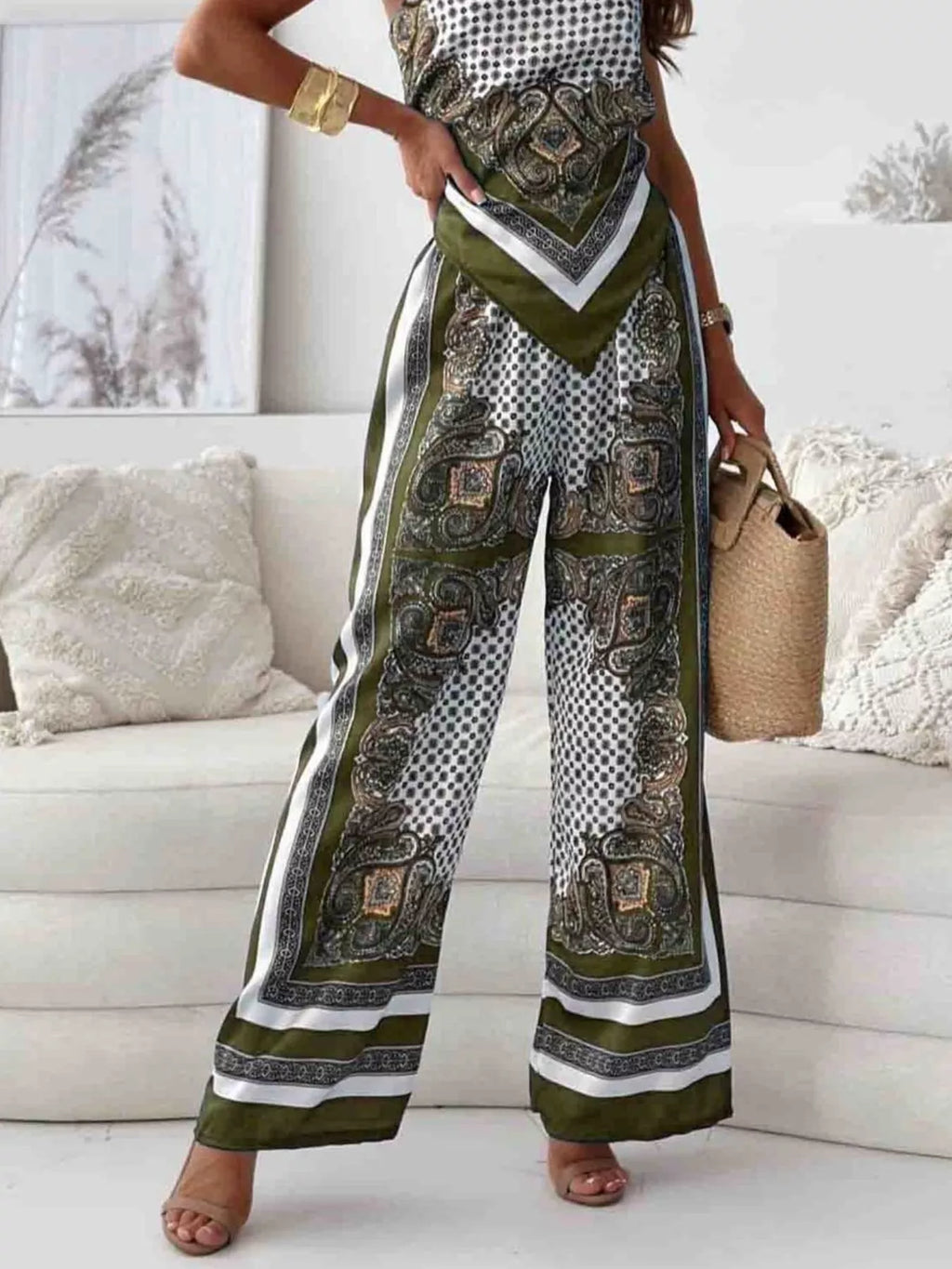 Printed Cami and Wide Leg Pants Set — product image 9