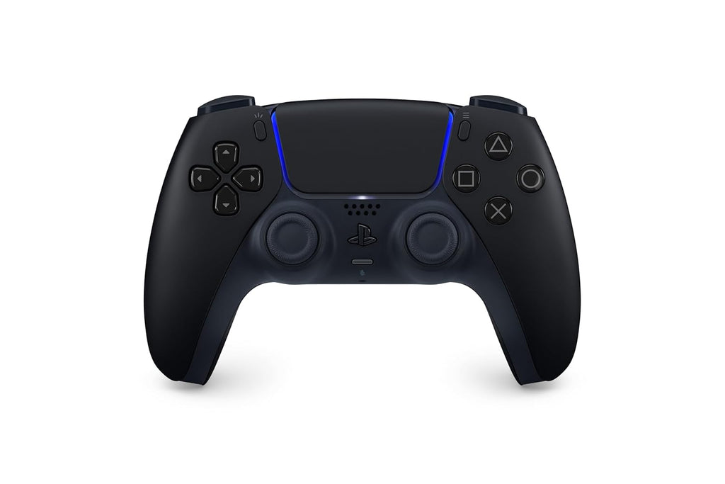 PlayStation DualSense wireless controller in Midnight Black, front view