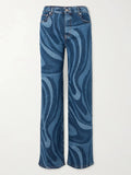 Water Ripples Print Wide Leg Jeans — product image 3