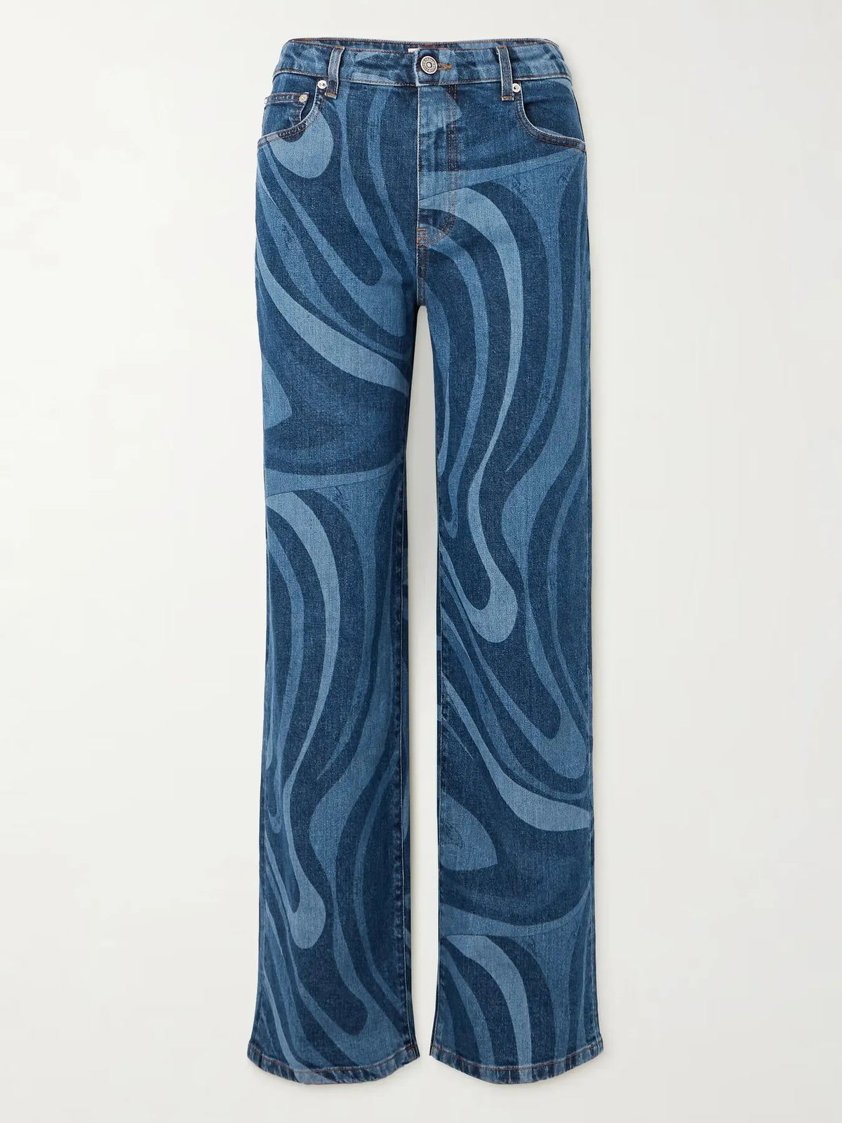 Water Ripples Print Wide Leg Jeans — product image 3