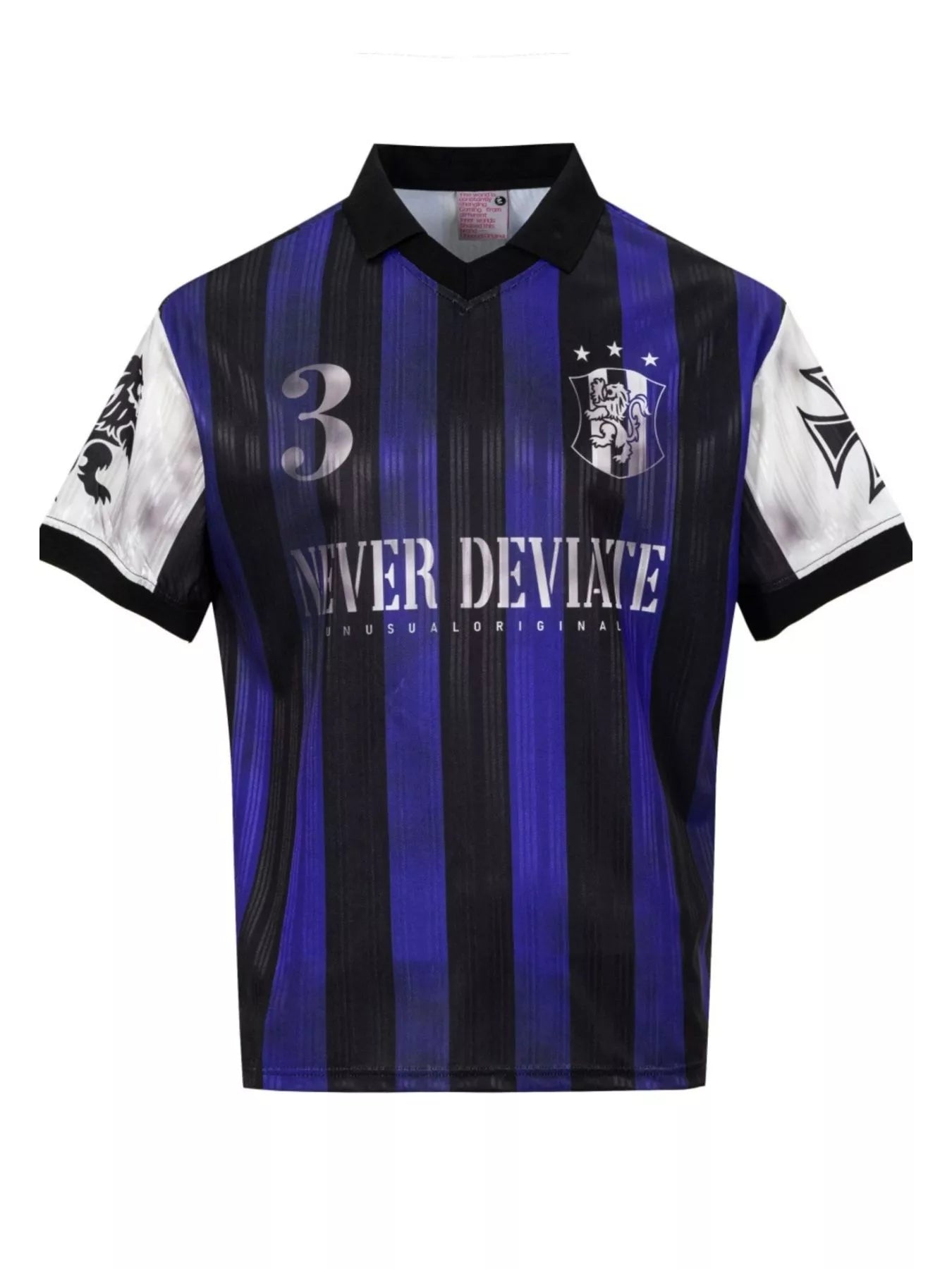 Men's striped soccer jersey t-shirt