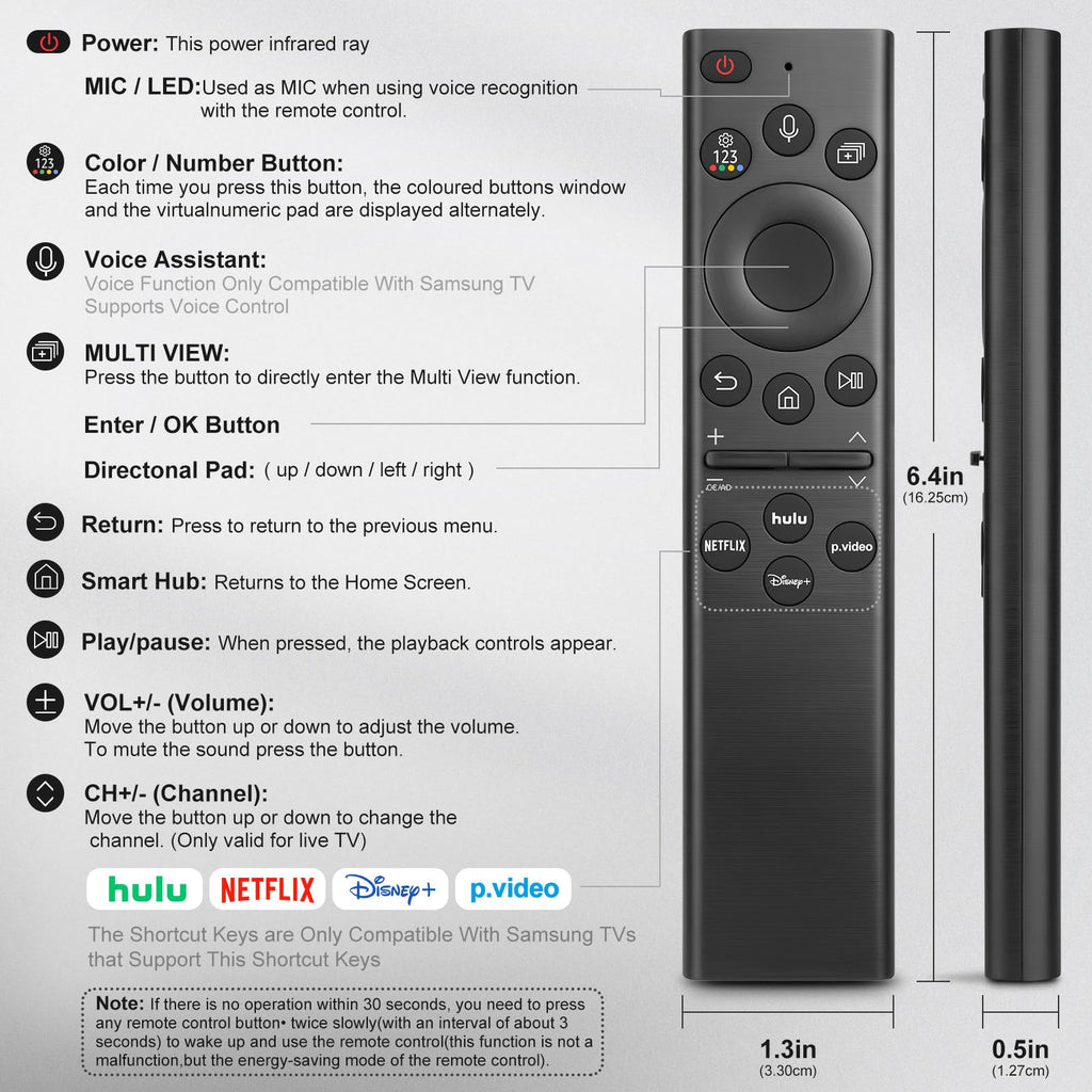 Replacement TV Remote Control — Roku, TCL, Onn, Samsung & LG — product image 59