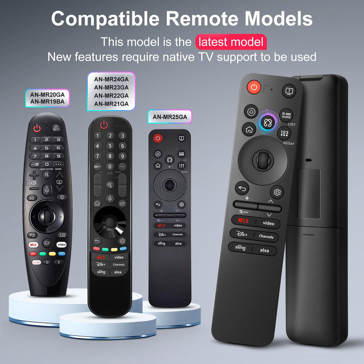 Replacement TV Remote Control — Roku, TCL, Onn, Samsung & LG — product image 75