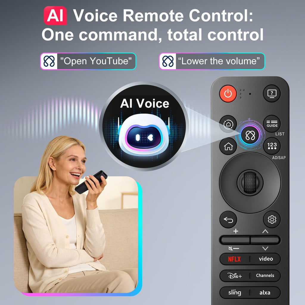 Replacement TV Remote Control — Roku, TCL, Onn, Samsung & LG — product image 76