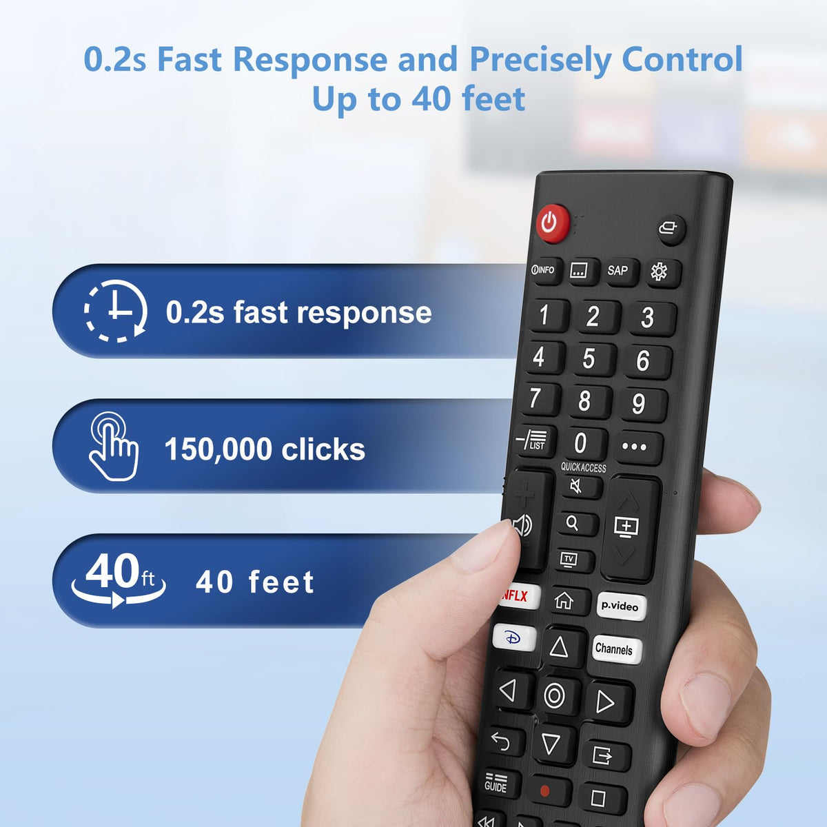 Replacement TV Remote Control — Roku, TCL, Onn, Samsung & LG — product image 37
