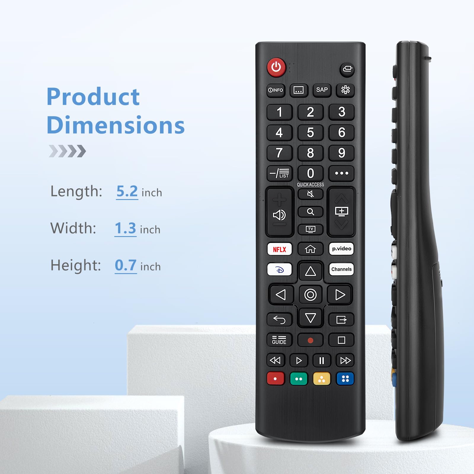 Replacement TV Remote Control — Roku, TCL, Onn, Samsung & LG — product image 40