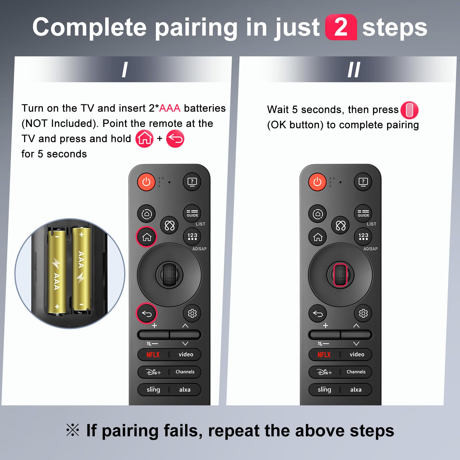 Replacement TV Remote Control — Roku, TCL, Onn, Samsung & LG — product image 79