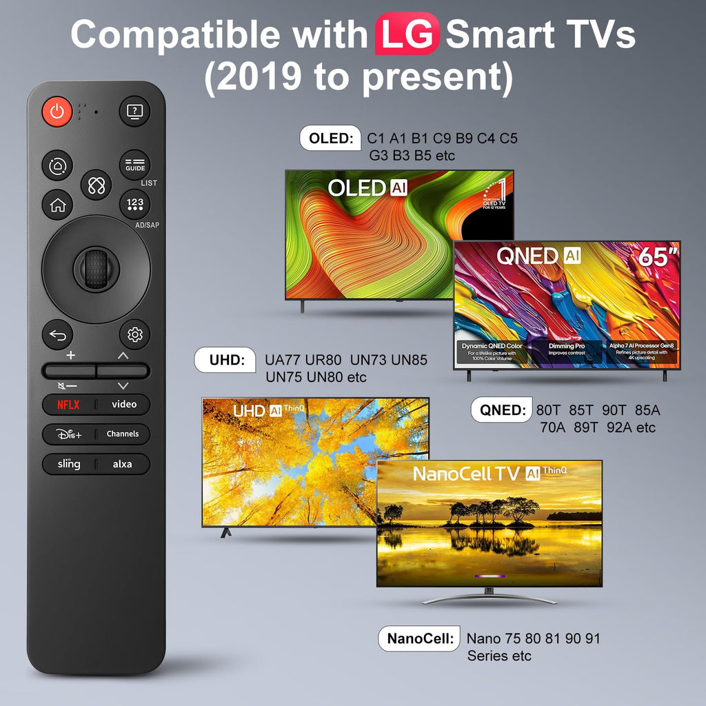 Replacement TV Remote Control — Roku, TCL, Onn, Samsung & LG — product image 74