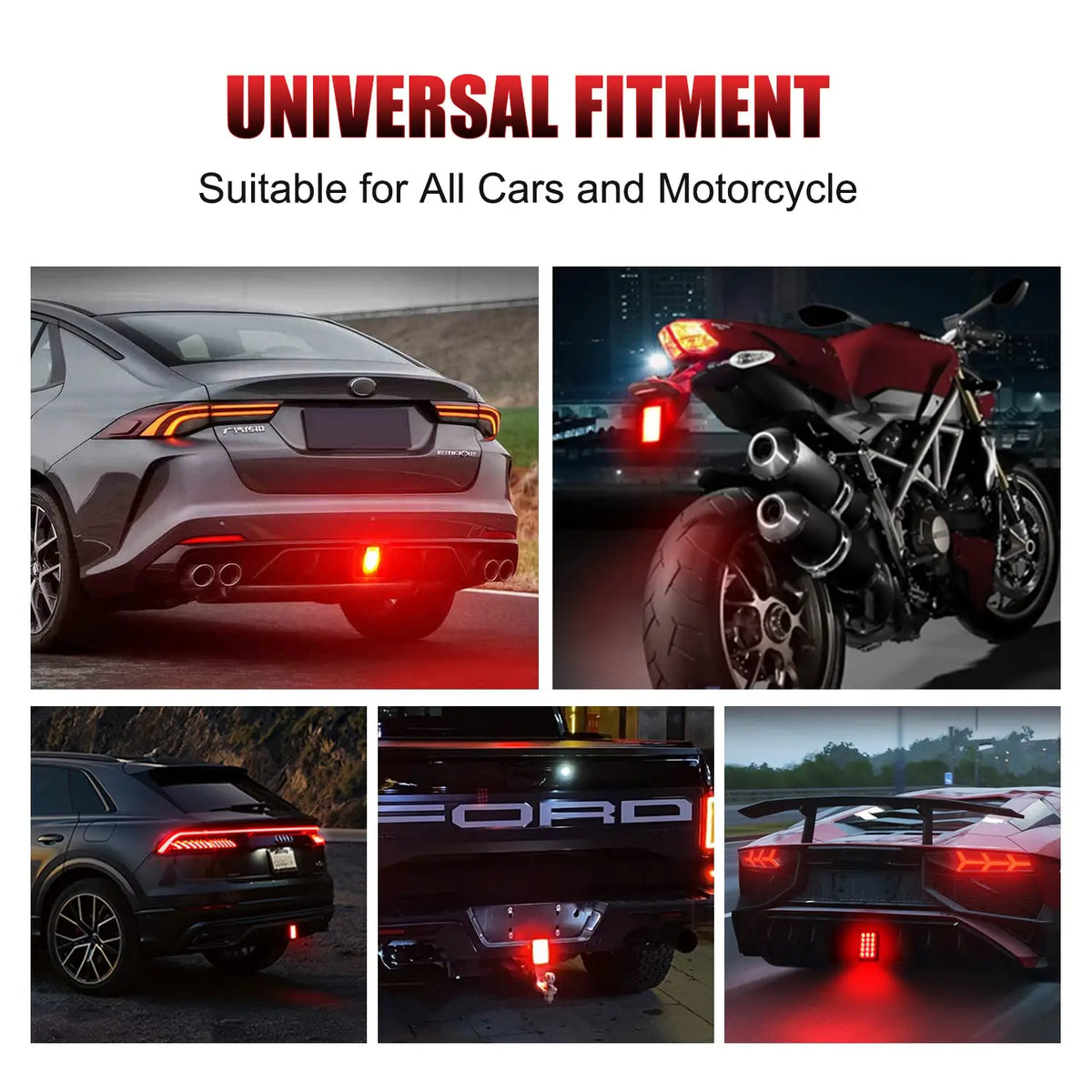 F1 Style LED Rear Fog & Brake Light — 15 LED, Flashing Warning — product image 6