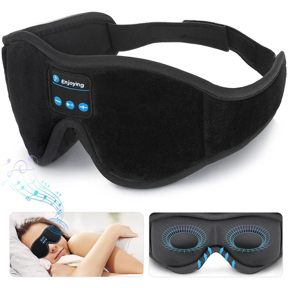 3D sleep eye mask with built-in Bluetooth speakers