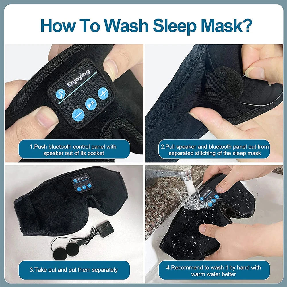 3D Sleep Mask with Bluetooth Headphones — Built-in Speakers — product image 6