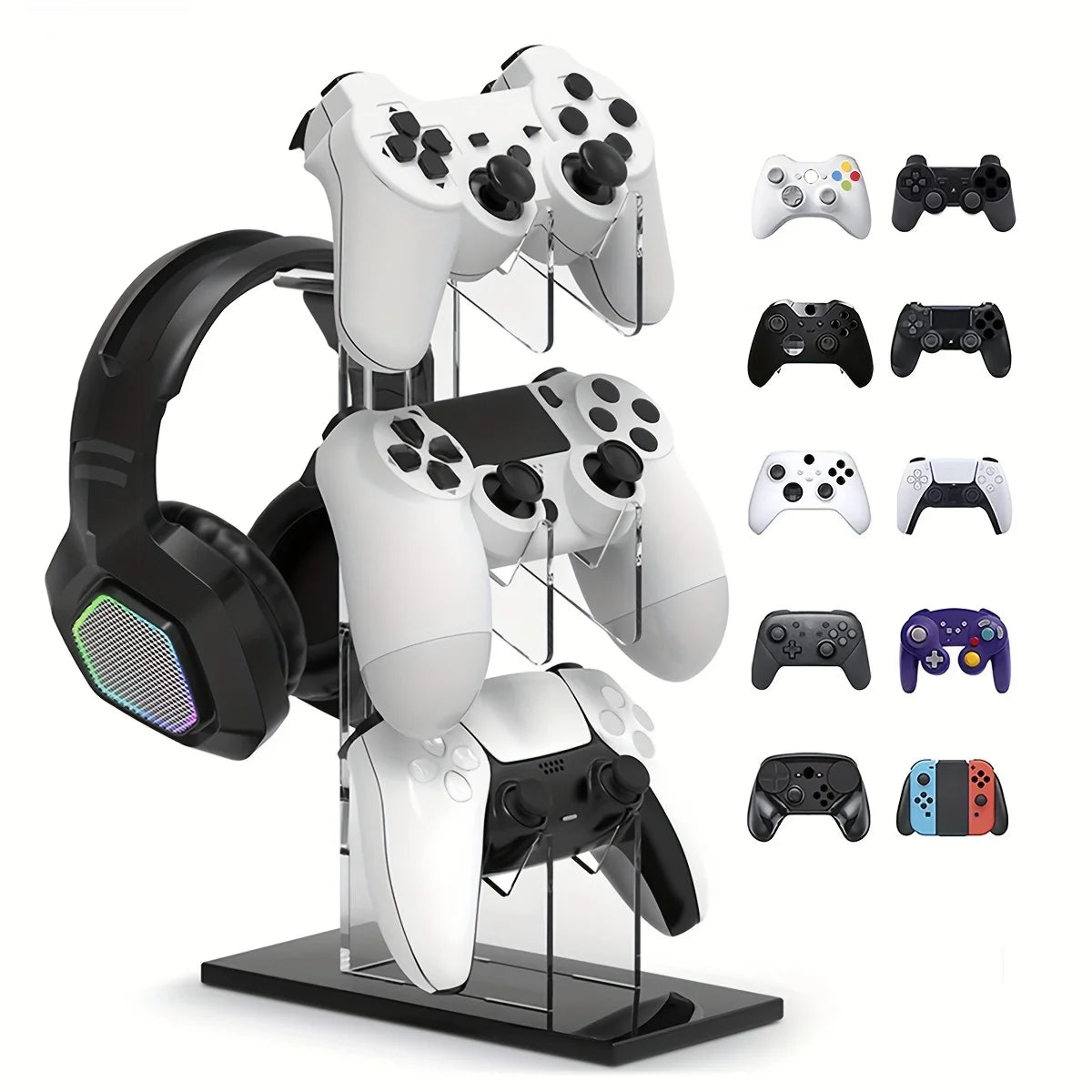 Universal 3-layer Controller Holder and Headphone Holder Game Accessories For PS5 PS4 Storage Holder — product image 9