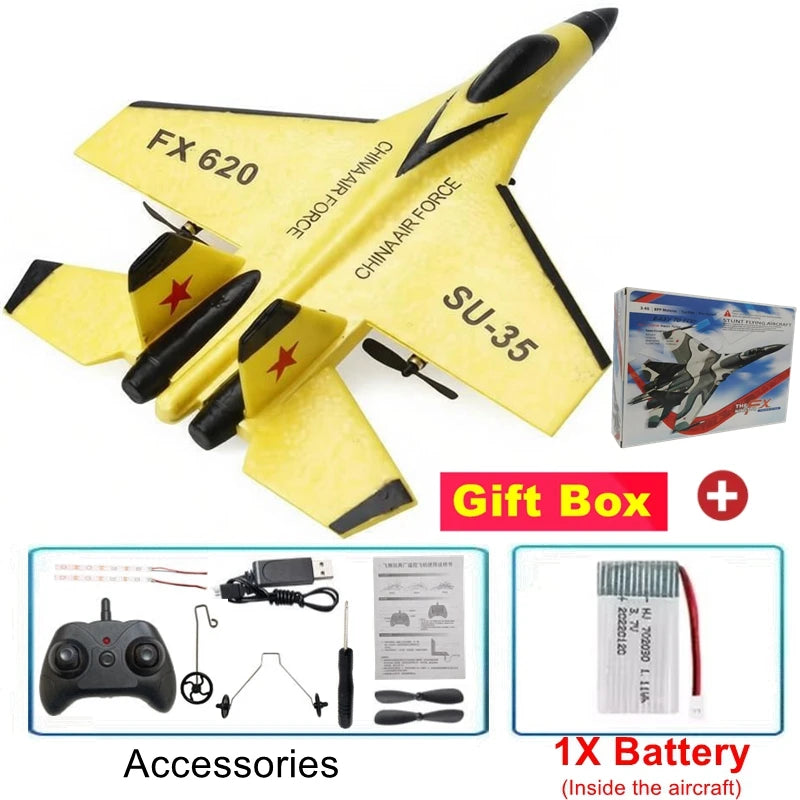 Remote Control Airplane SU35 RC Plane Foam Aircraft with LED Light 2.4G Radio Control EPP Fighter Glider — product image 7