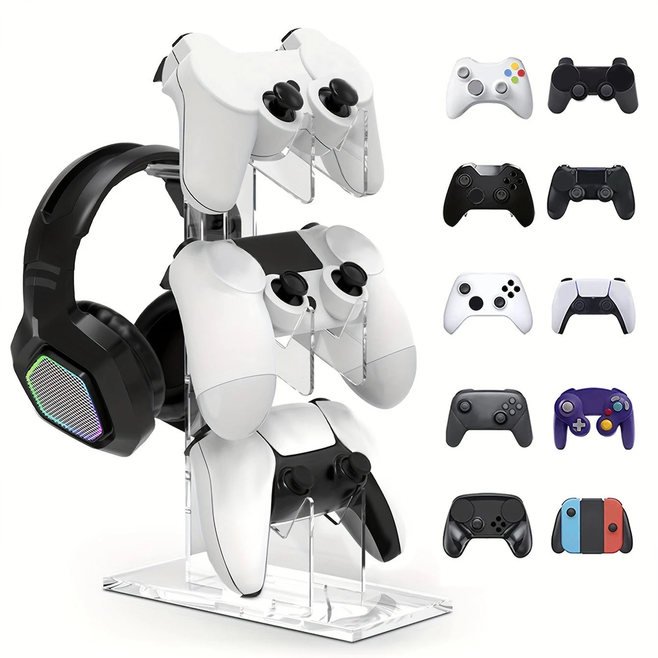 Universal 3-layer Controller Holder and Headphone Holder Game Accessories For PS5 PS4 Storage Holder — product image 2