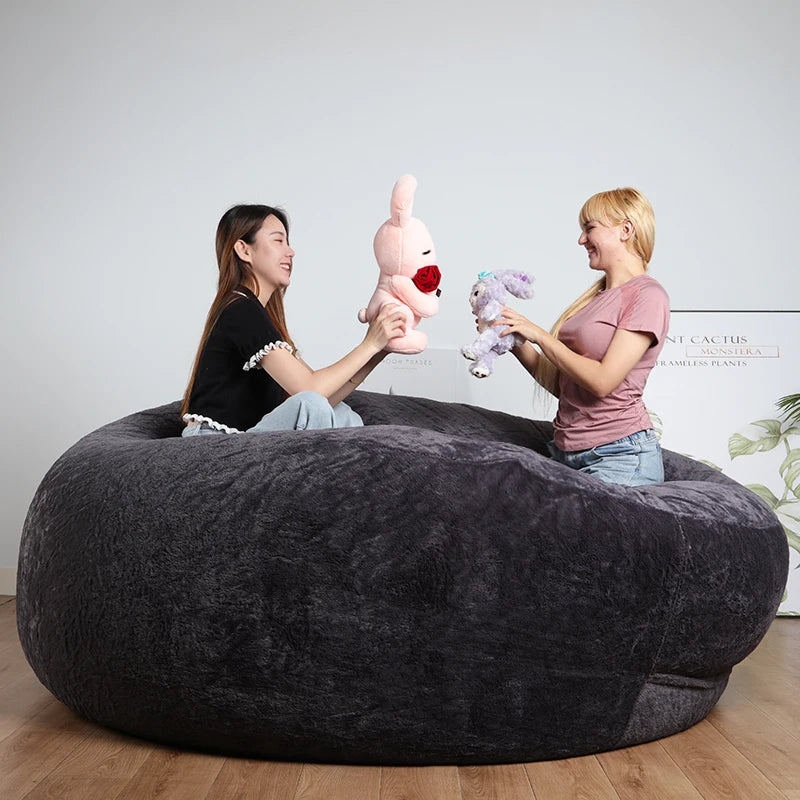 Fur-Style Bean Bag Sofa Chair — Single Seat — product image 6