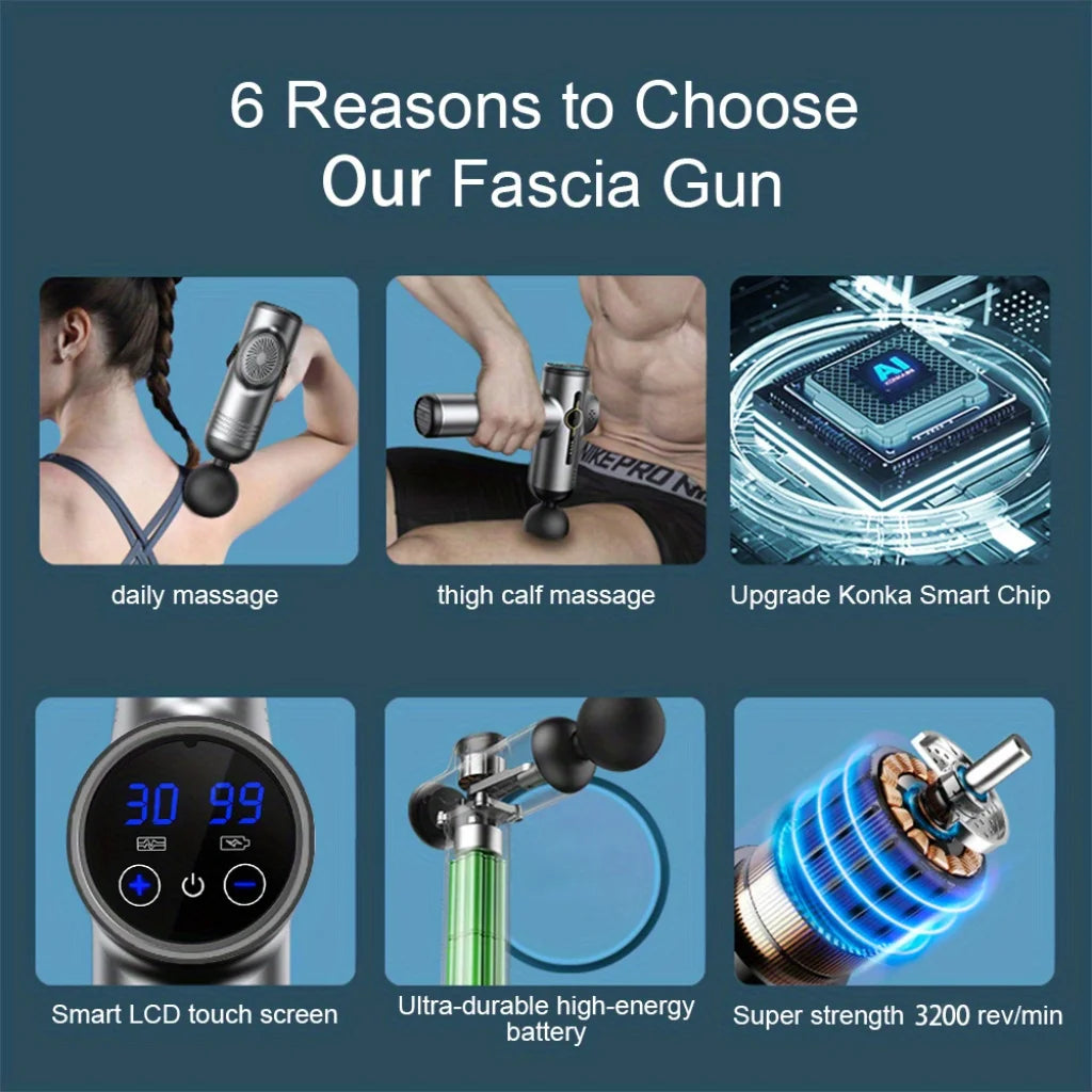 Percussion Massage Gun — Cordless, Multi-Speed, USB-C — product image 4