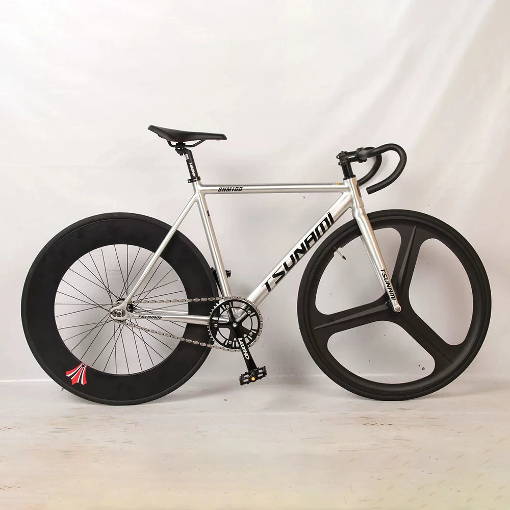 Tsunami Fixed Gear Bike SNM100 Aluminum Alloy Frame Fixie Single Speed Bicycle 700C Fits V-brakes For — product image 2