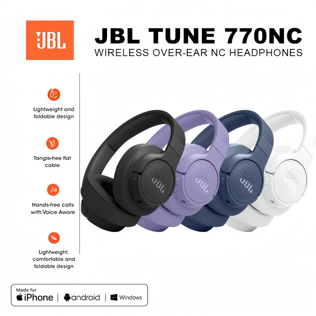 Wireless noise cancelling over-ear headphones