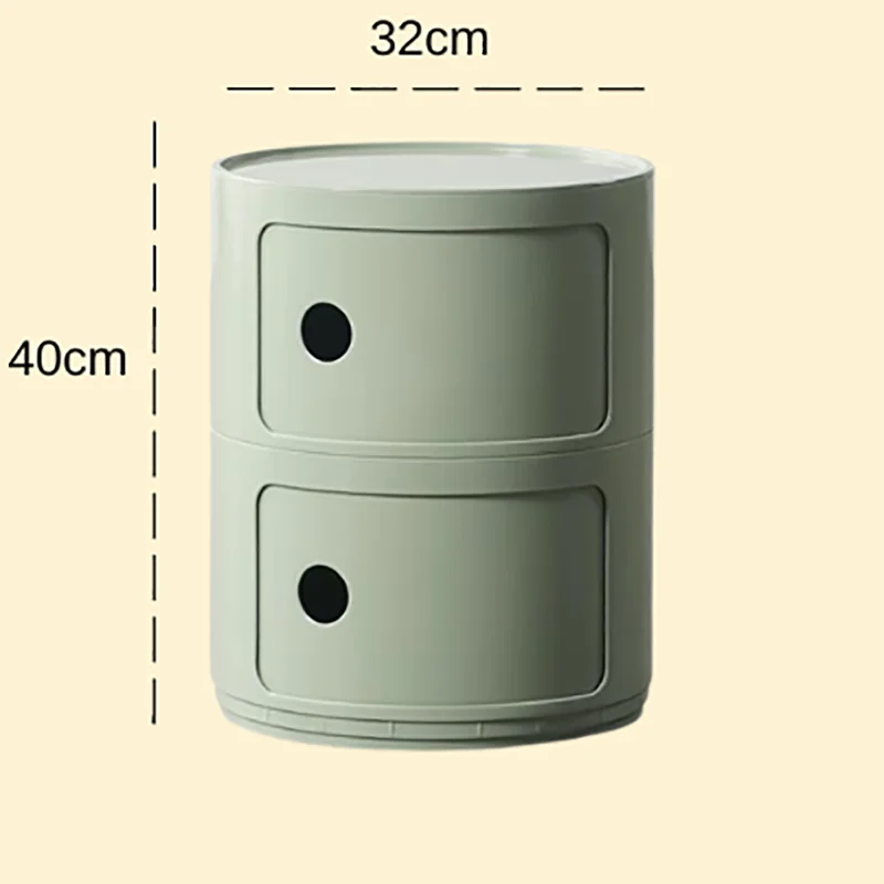 Plastic Nightstand — 5-Drawer Bedside Storage Table — product image 13