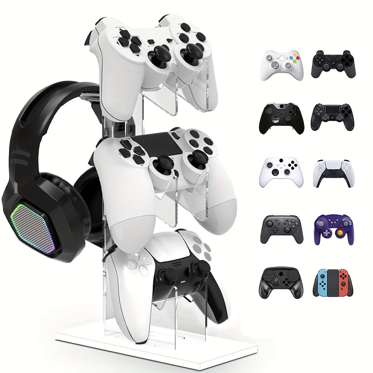 Universal 3-layer Controller Holder and Headphone Holder Game Accessories For PS5 PS4 Storage Holder — product image 7