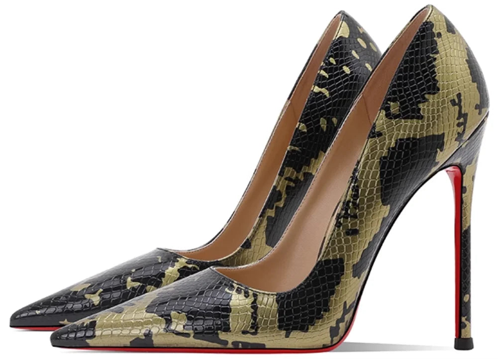 Snake Print Slim Heels — product image 7