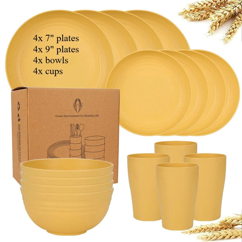 Wheat Straw Tableware Set — Plates, Bowls & Cups — product image 13
