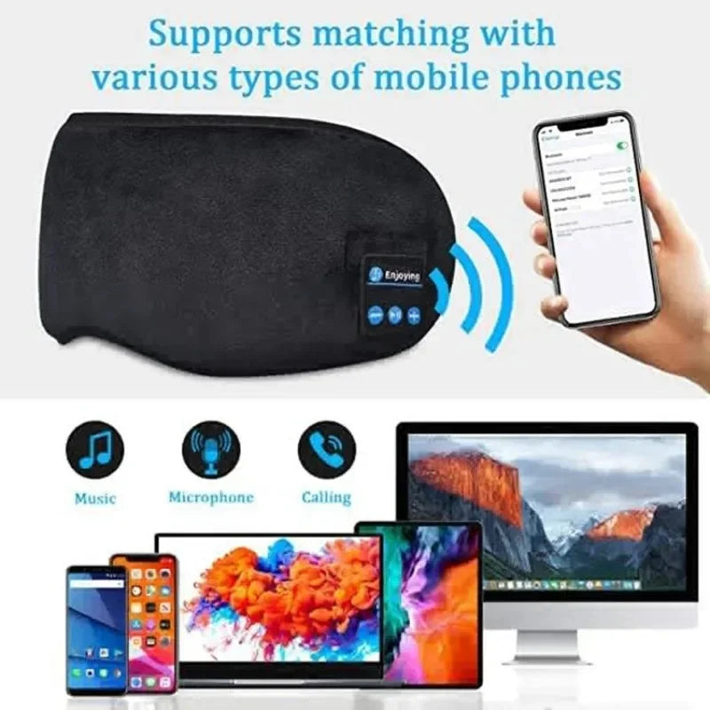 Bluetooth Sleep Mask Headphones — Soft Elastic Headband — product image 4