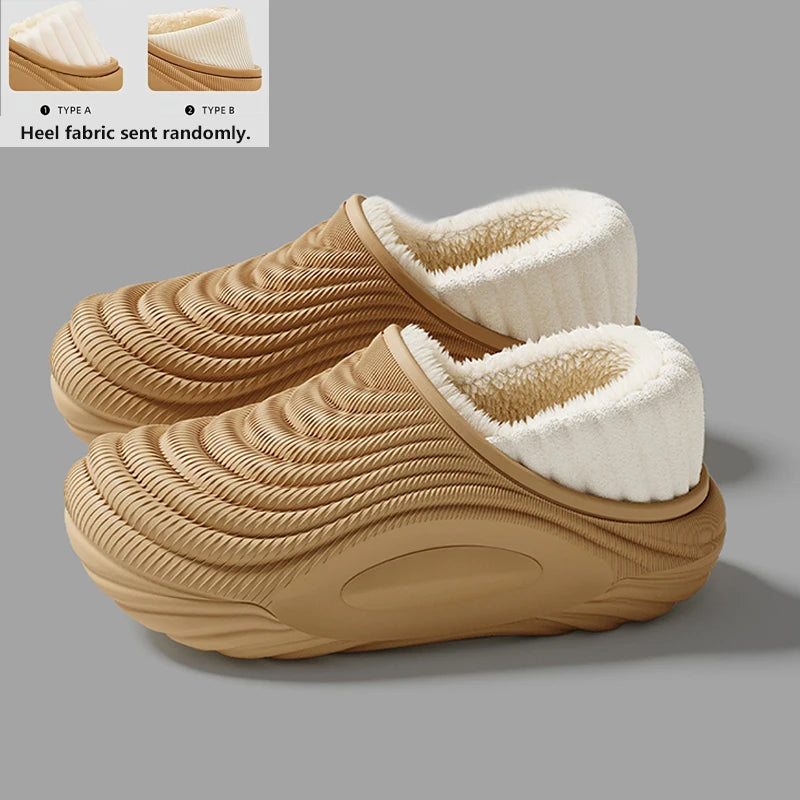 Warm Plush Waterproof EVA Indoor Slippers For Women Winter Soft Thick Bottom Non Slip Home Slippers — product image 8